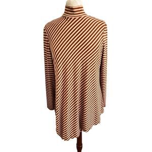 Chico’s Women's Striped Turtleneck Top Size 2 (US Large)